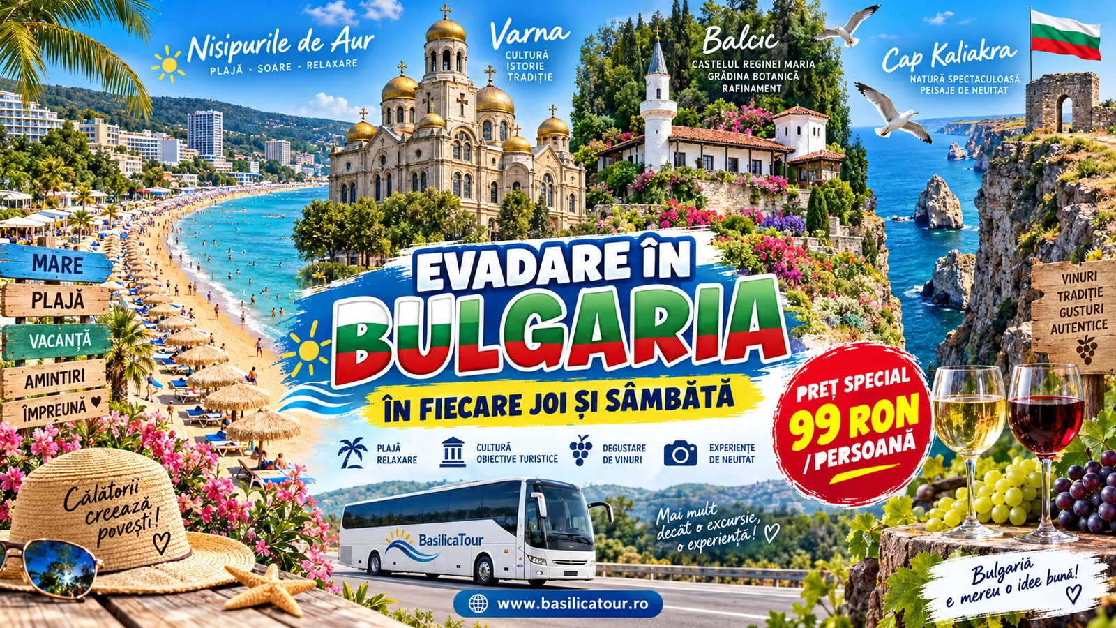 Evadare în Bulgaria – Balcic, Varna & Cap Kaliakra