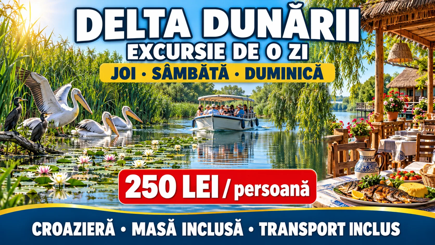 Delta Dunării – croazieră pe brațul Sfântul Gheorghe