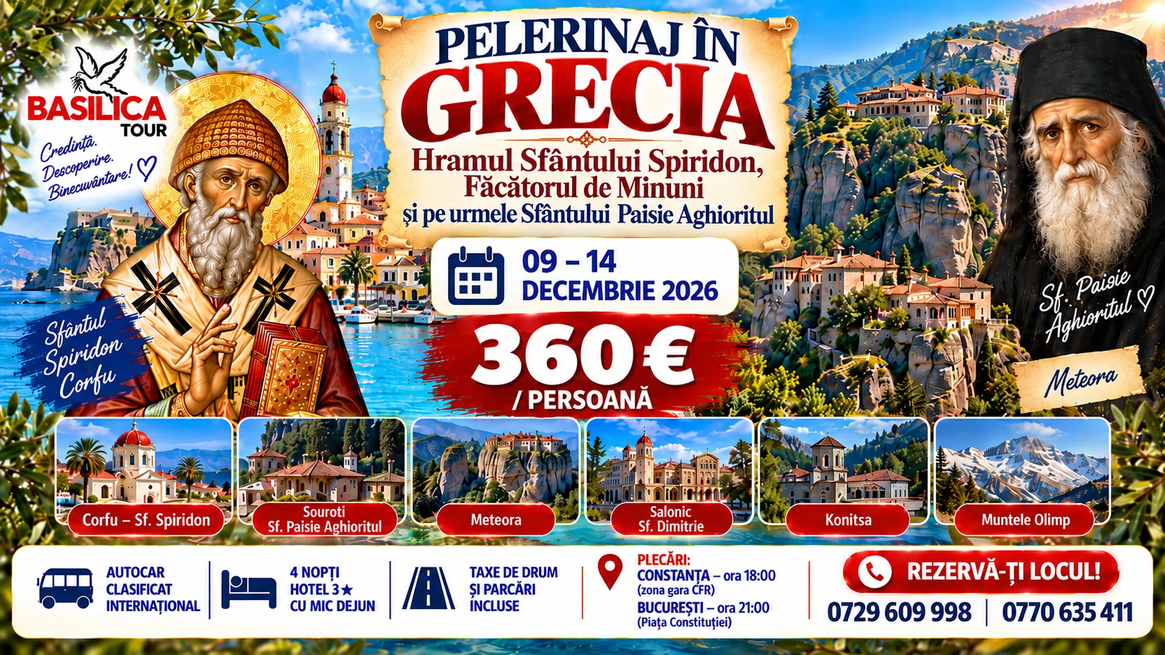 Pelerinaj în Grecia – Hramul Sfântului Spiridon