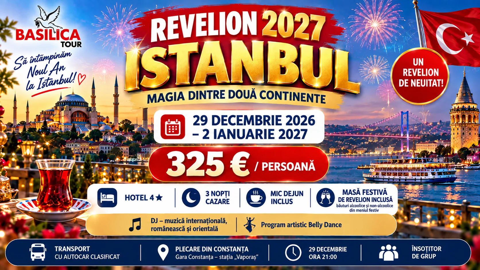 Revelion 2027 la Istanbul